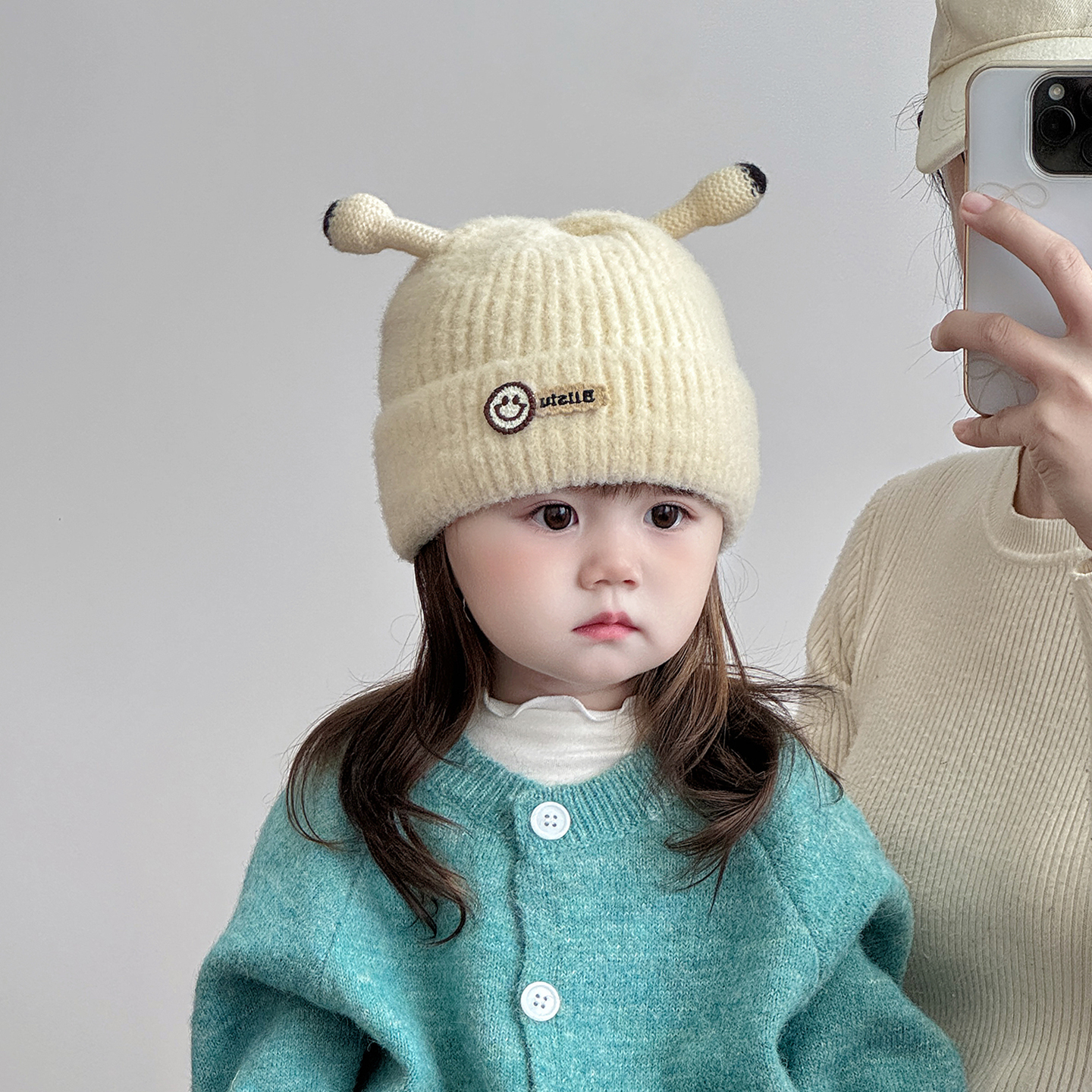 宝宝可爱帽子秋冬季保暖加厚针织套头帽男婴女儿童防风毛线护耳帽