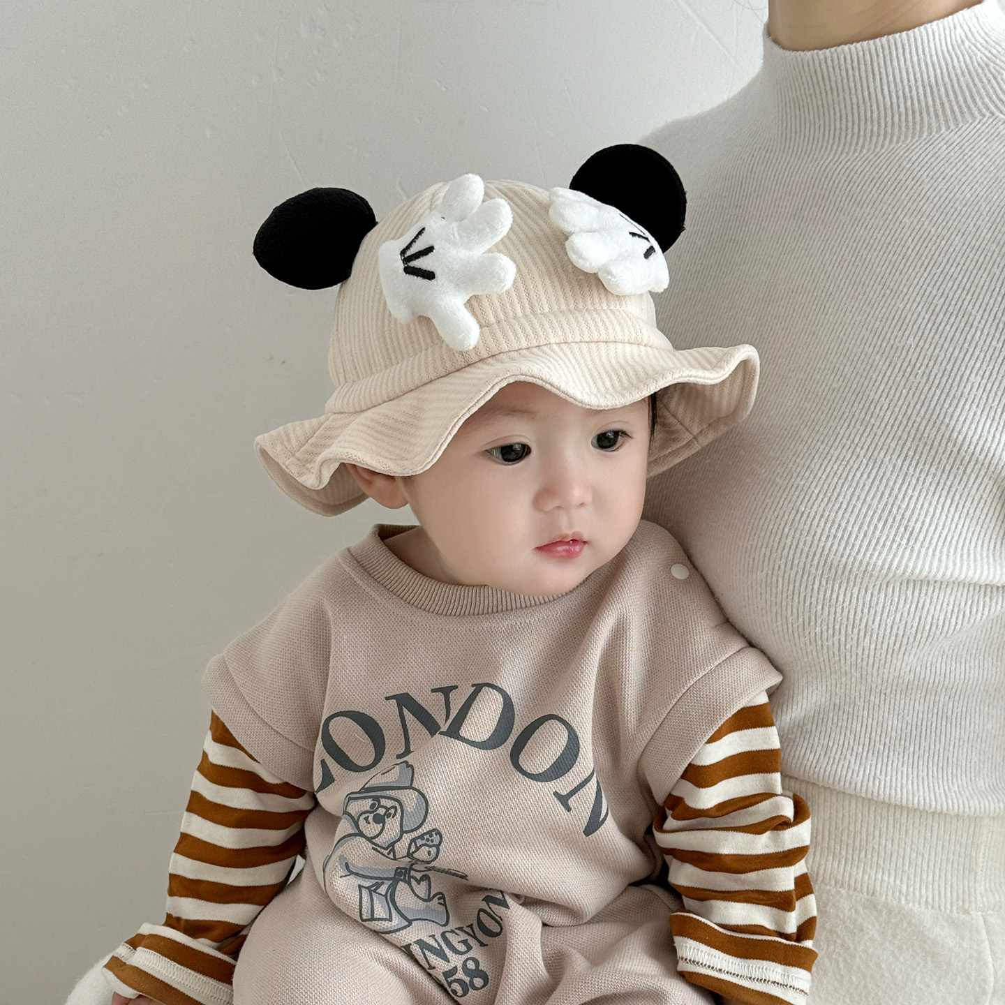 可爱宝宝帽子婴儿秋冬季保暖防风渔夫帽男童女童出游小月龄盆帽春