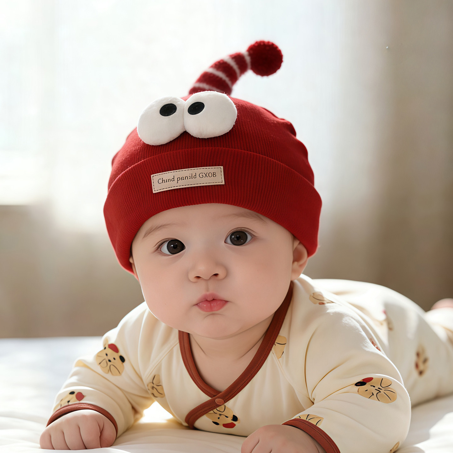 新生帽子春秋薄款护囟门胎帽男女宝宝小月龄防风套头婴儿纯棉帽夏