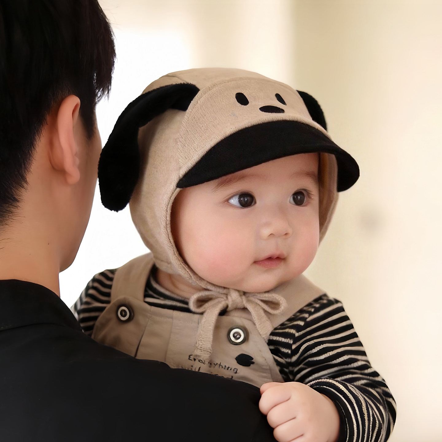 ins可爱婴幼儿帽子秋冬款保暖加厚护耳包头帽男女宝宝小月龄胎帽