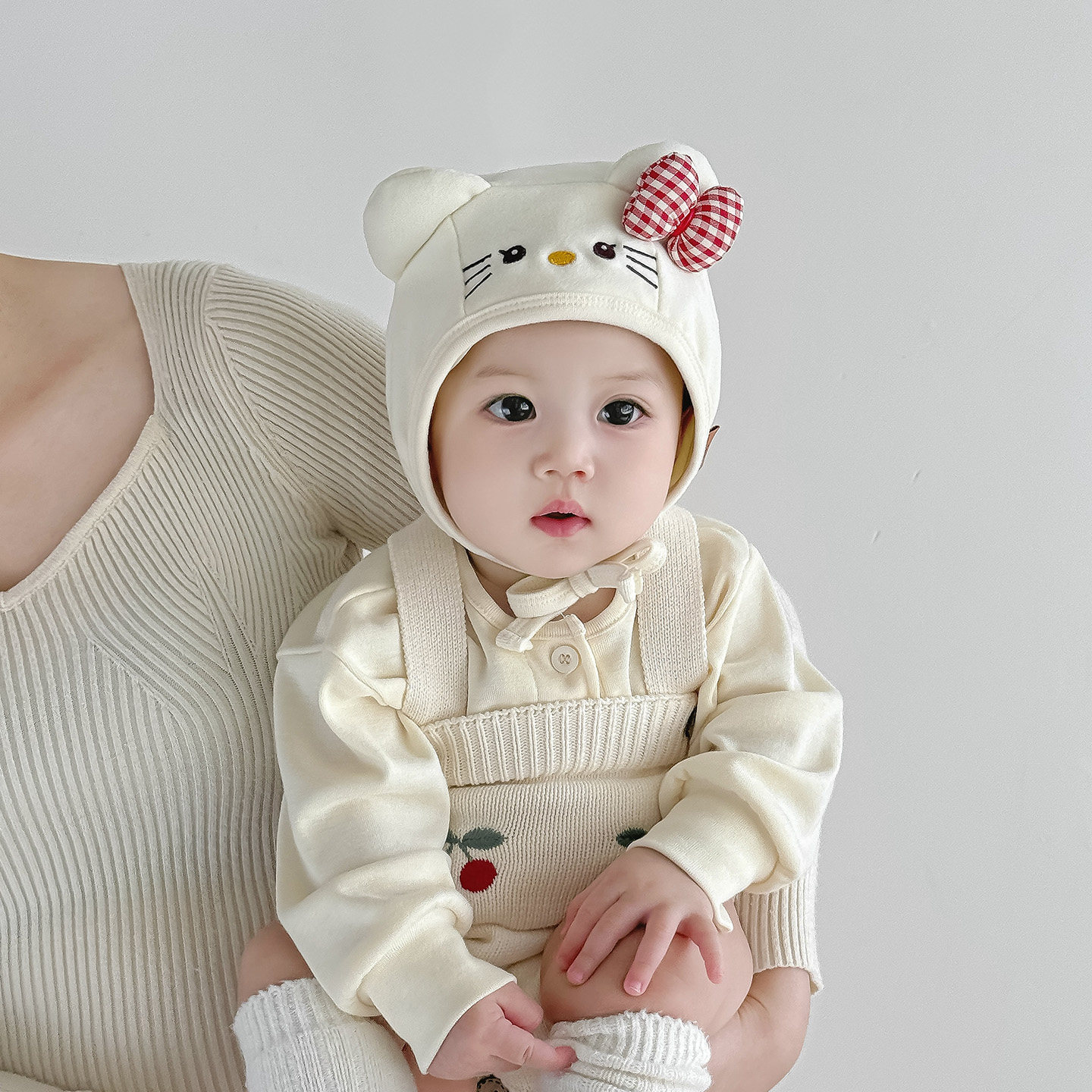 婴儿帽子秋冬季可爱护耳包头帽女宝宝小月龄防风保暖囟门胎帽春天