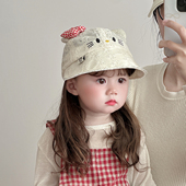 女宝宝可爱遮阳帽子春秋薄款 棒球帽 防晒透气大帽檐鸭舌帽儿童夏季