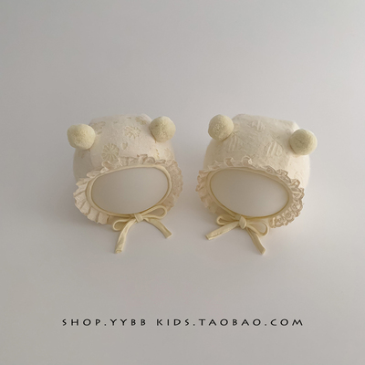 婴幼儿帽子春秋季小月龄洋气包头保暖护耳帽新生宝宝宫廷胎帽女冬