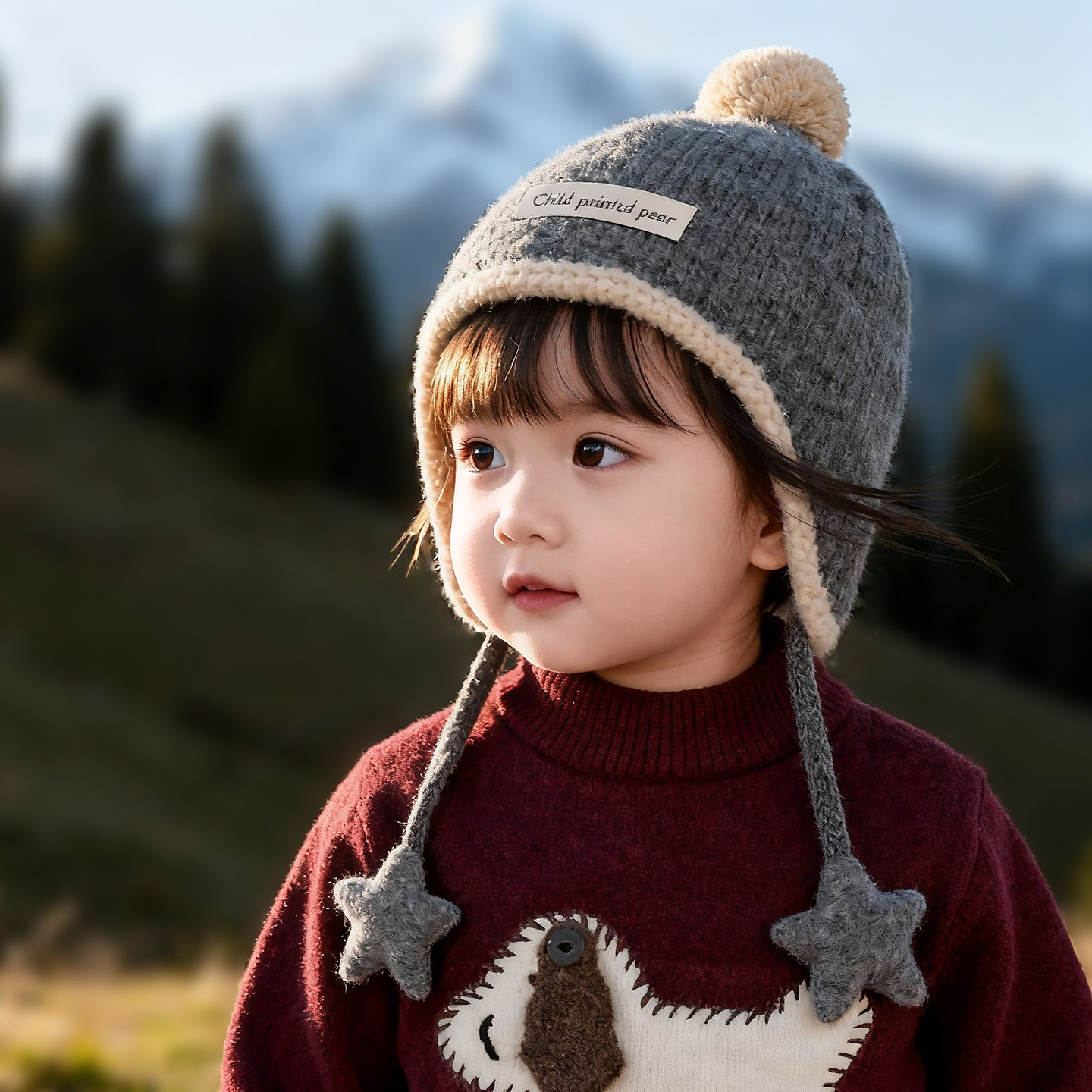 儿童帽子秋冬季保暖加厚针织护耳帽男女宝宝可爱防风毛线韩版帽潮,童装/婴儿装/亲子装,帽子,淘宝优惠券,粉丝福利购,淘宝优惠卷