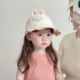 女宝宝遮阳帽子春秋薄款 防晒大帽檐鸭舌帽儿童韩系花朵棒球帽夏季
