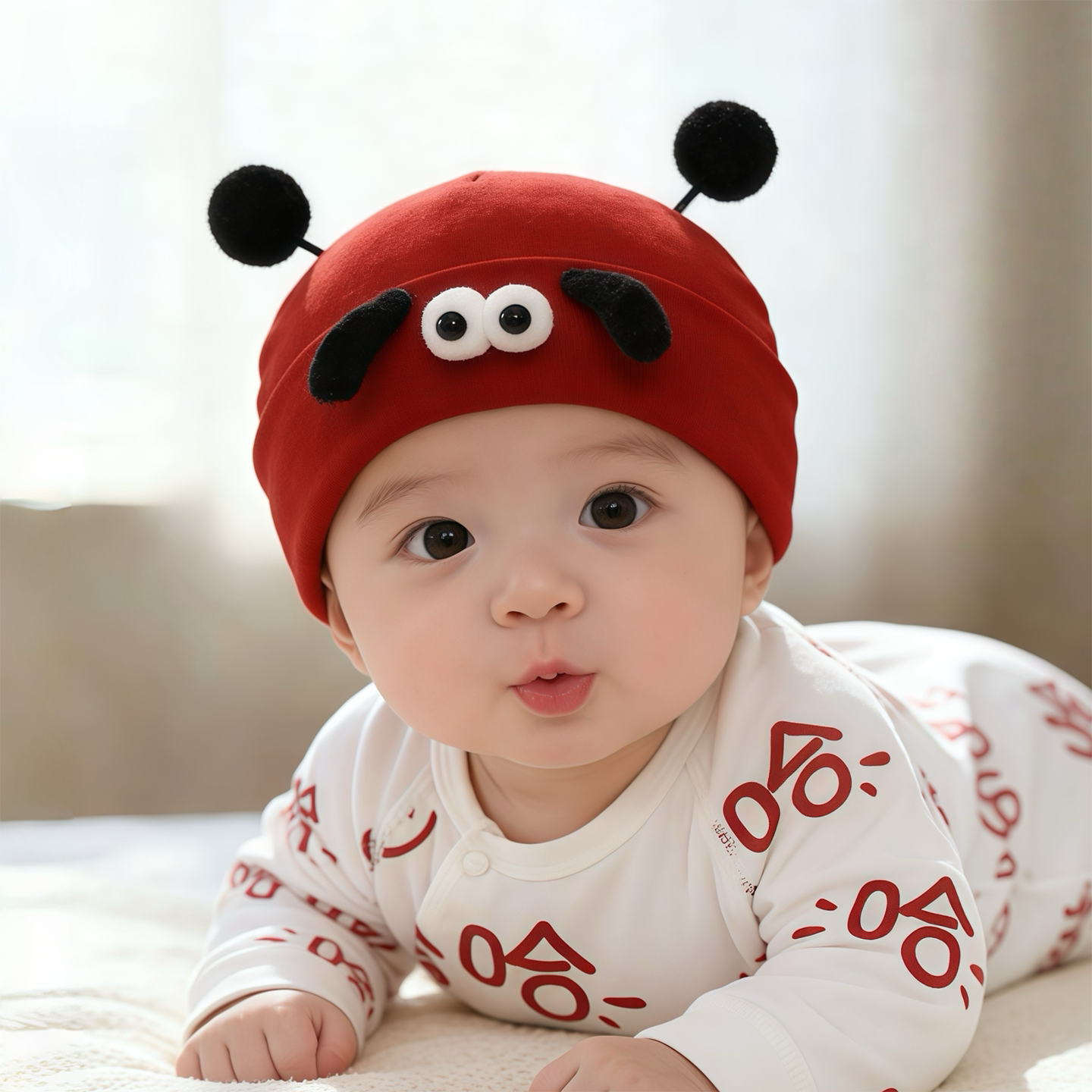 婴幼儿帽子春秋薄款遮阳套头护囟门帽男女宝宝小月龄可爱夏天胎帽图片