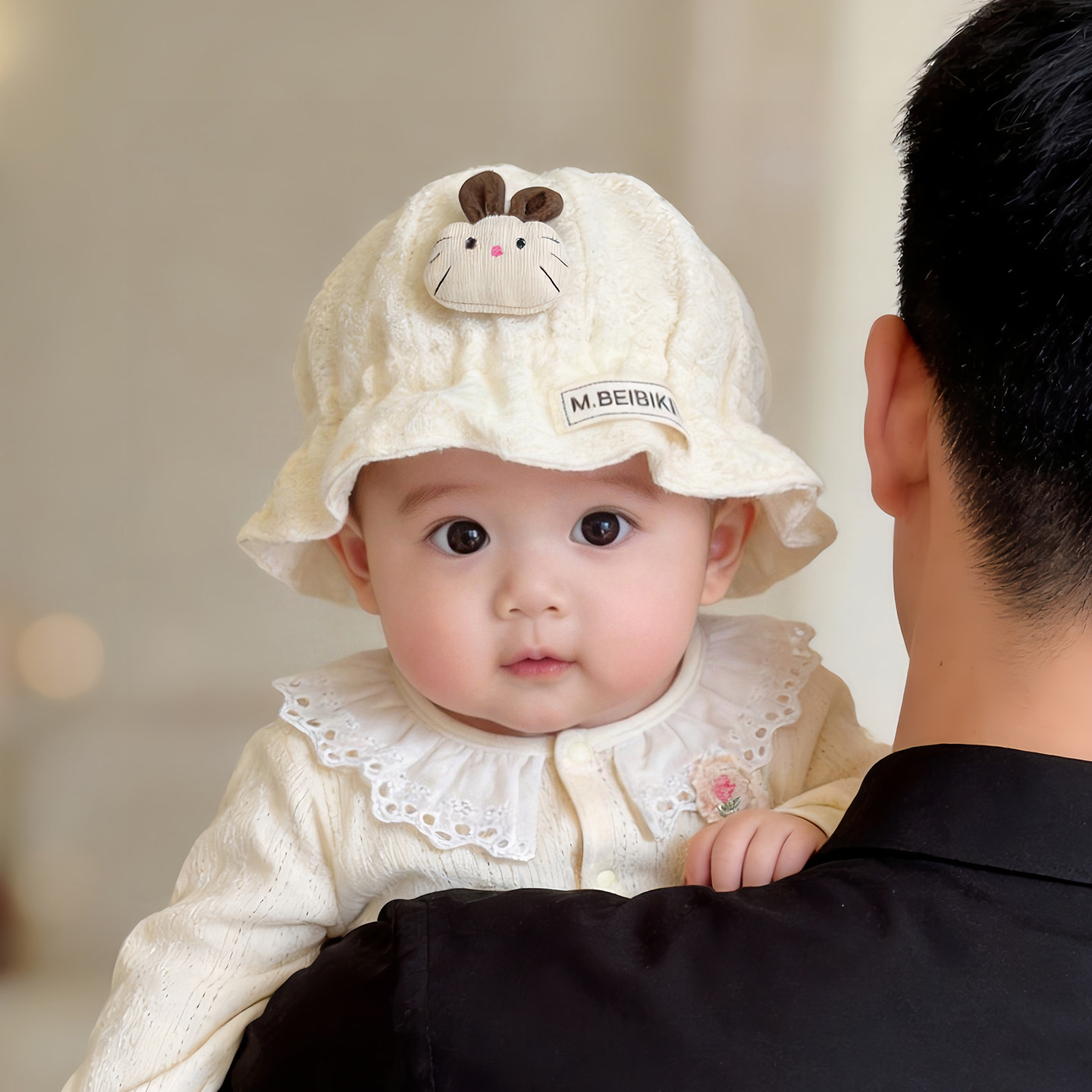 宝宝帽子秋冬款保暖松紧渔夫胎帽男孩女婴幼儿纯棉防风小月龄盆帽