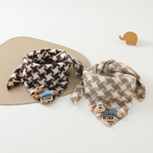 婴幼儿可爱围巾儿童秋冬季 保暖防风男女宝宝三角巾小月龄方巾围脖