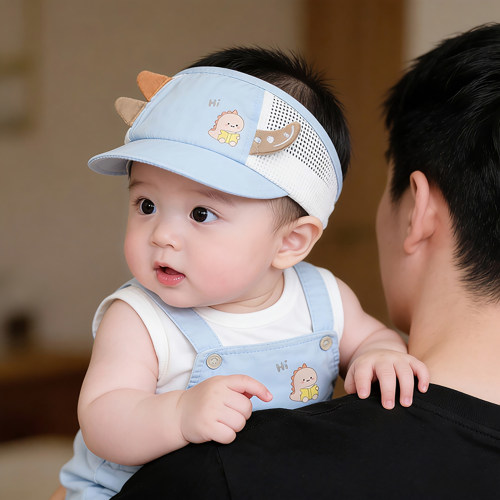 婴幼儿帽子夏季薄款护囟门胎帽男女宝宝小月龄可爱纯棉空顶居家帽
