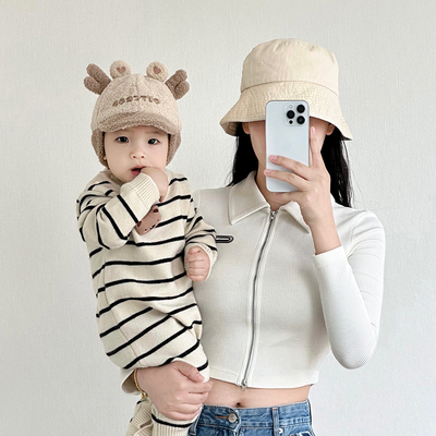 秋冬季男女宝宝鸭舌帽