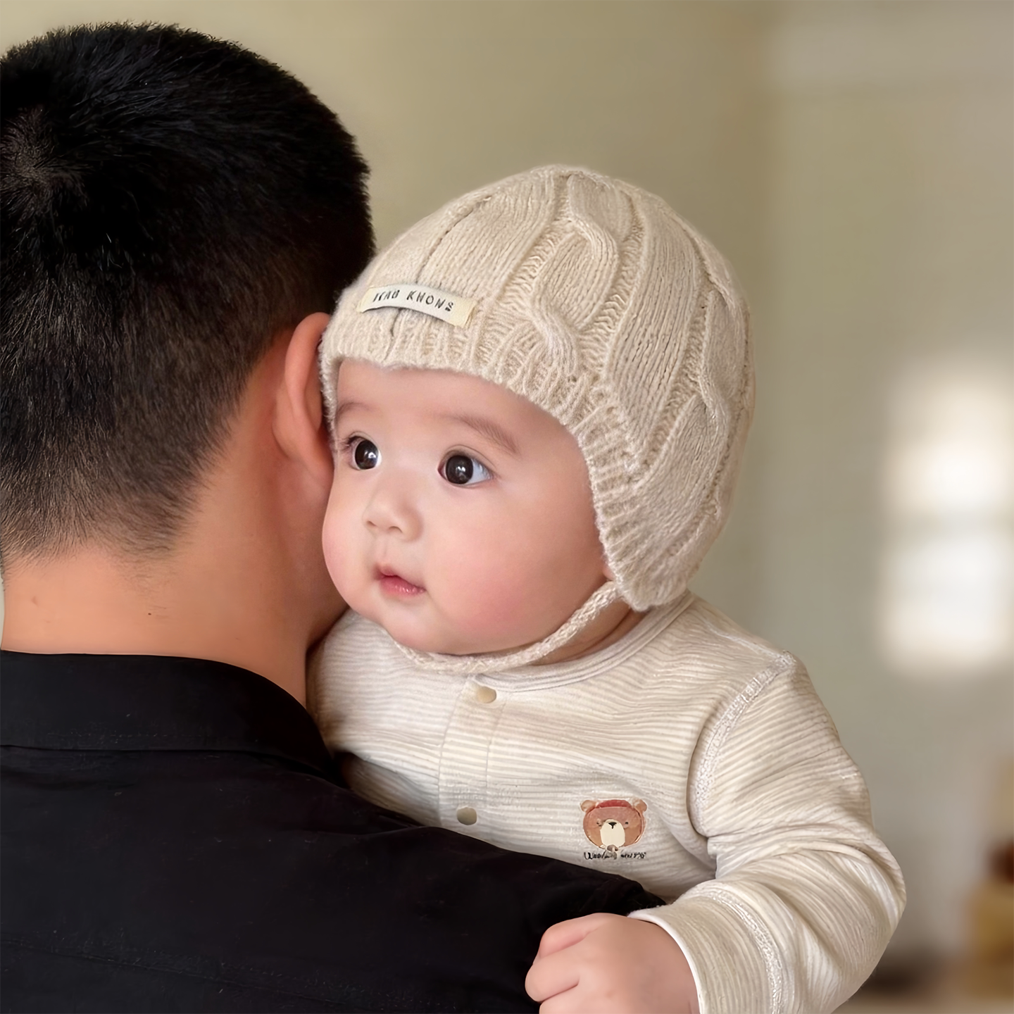 婴儿帽子秋冬季保暖护耳小月龄包头帽男女宝宝新生针织柔软毛线帽