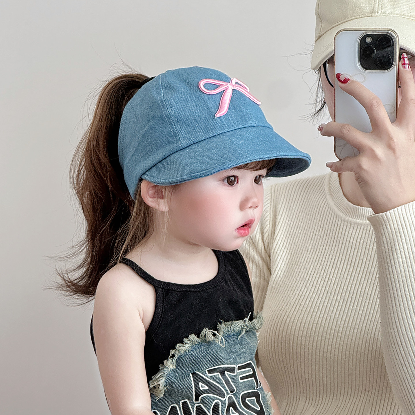 韩版儿童遮阳帽子夏季薄款大帽檐鸭舌棒球帽女宝宝防晒牛仔太阳帽
