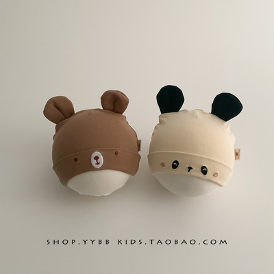 0-3个月婴儿帽子薄款胎帽护囱门