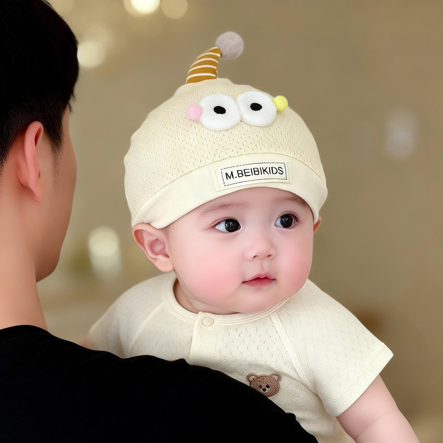 婴幼儿帽子夏季薄款透气护囟门胎帽男孩女宝宝婴幼儿小月龄套头帽图片