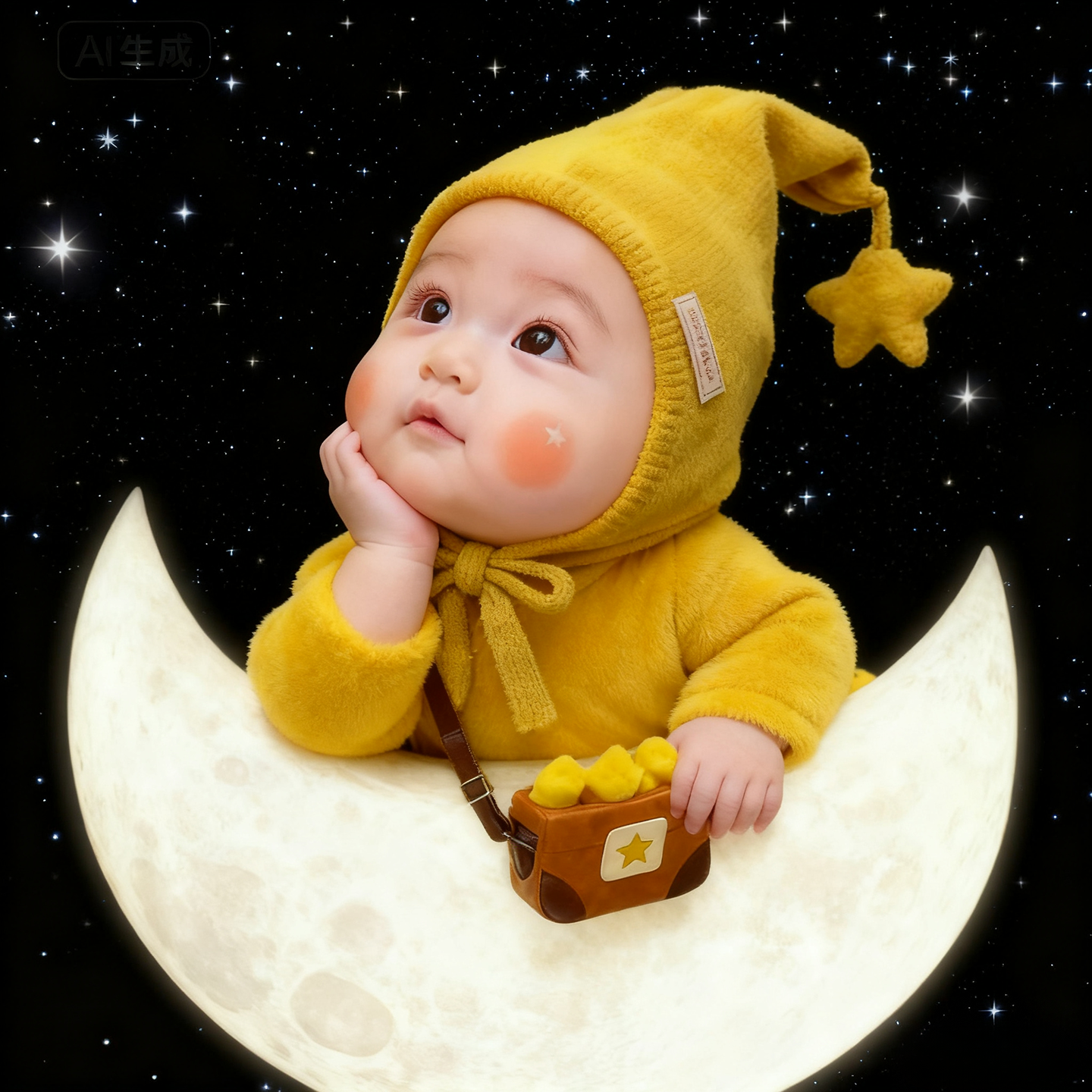 韩版星星儿童帽子秋冬季保暖加厚尖尖毛线帽男孩女宝宝防风护耳帽