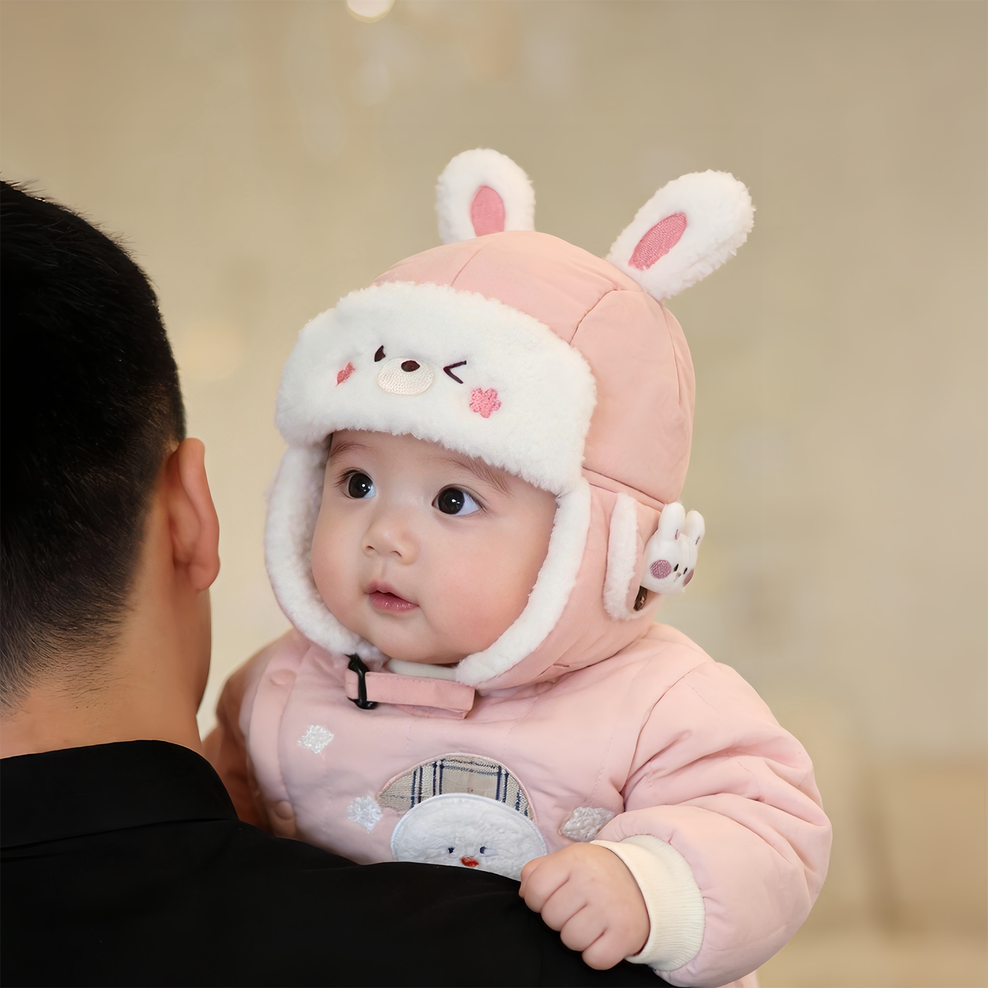 儿童帽子秋冬季保暖加厚加绒雷锋帽男女宝宝可爱防风户外护耳帽潮