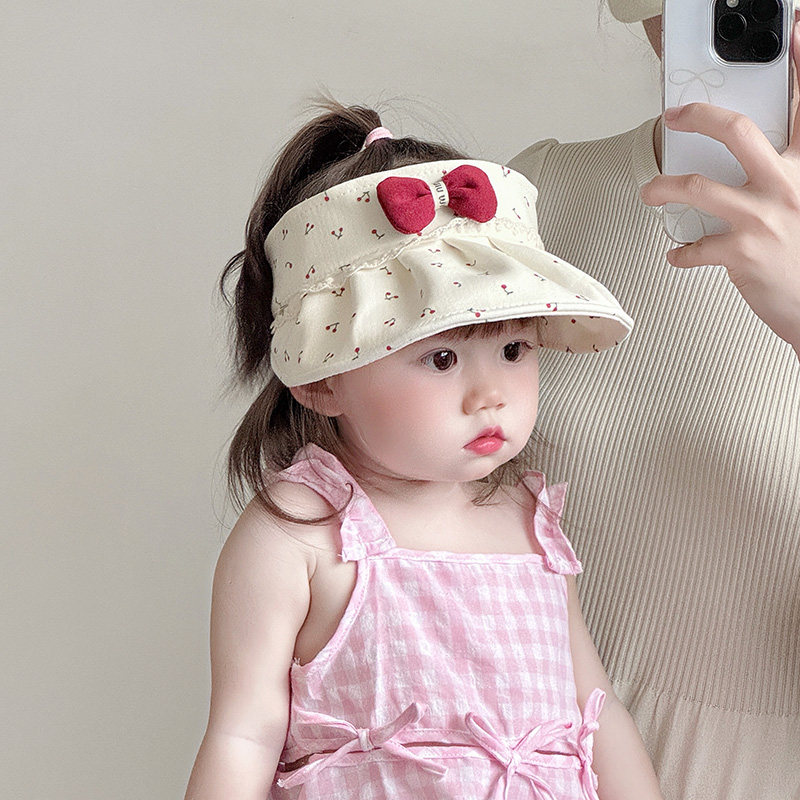 宝宝帽子夏季薄款遮阳防晒韩系樱桃公主空顶帽女童出游鸭舌太阳帽,童装/婴儿装/亲子装,帽子,淘宝优惠券,粉丝福利购,淘宝优惠卷