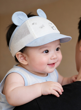 婴幼儿夏季薄款护囟门居家帽男孩女宝宝新生儿小月龄纯棉空顶胎帽