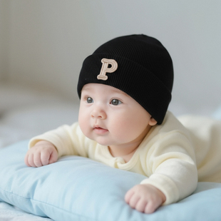 婴儿帽子秋冬季男宝宝毛线帽可爱超萌针织帽儿童女冬季保暖护耳帽