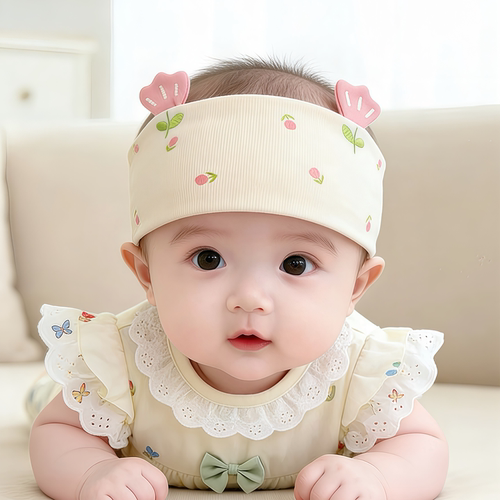 新生儿帽子夏季薄款护囟门空调居家帽女婴幼儿小月龄纯棉空顶胎帽