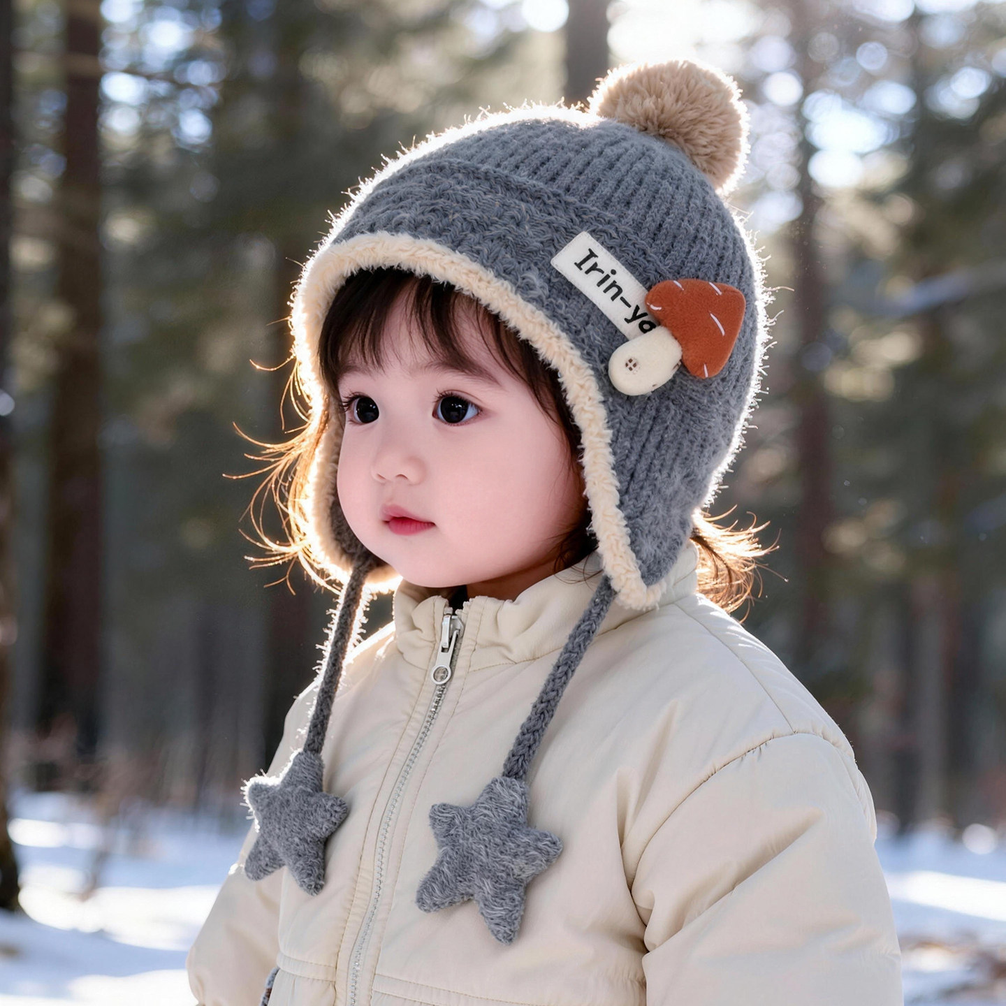 儿童帽子秋冬季保暖加厚针织护耳帽男女宝宝可爱卡通星星毛线帽潮,童装/婴儿装/亲子装,帽子,淘宝优惠券,粉丝福利购,淘宝优惠卷