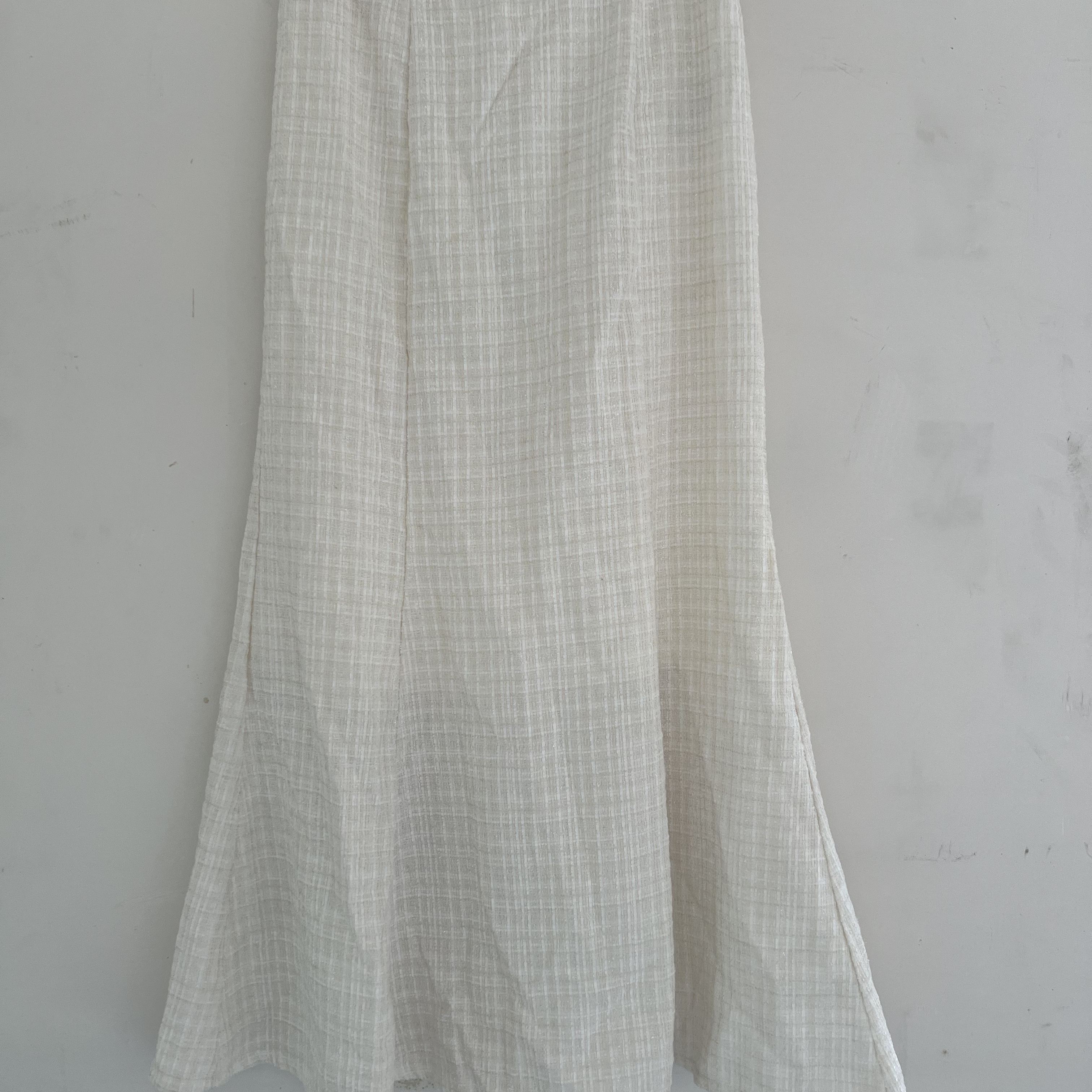 日单小香风粗花呢鱼尾裙半身裙