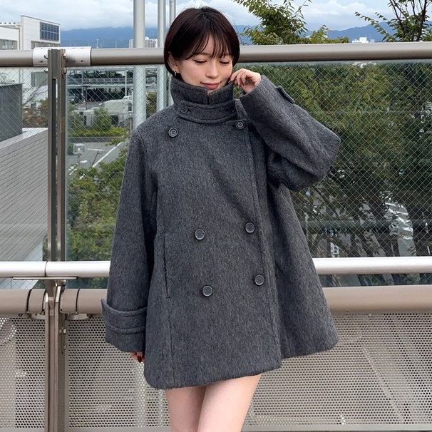 日单冬季新款双排扣毛呢大衣女中长款通勤外套,女装/女士精品,毛呢外套,淘宝优惠券,粉丝福利购,淘宝优惠卷