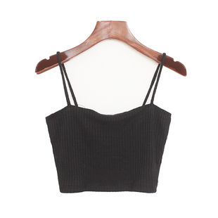 休闲洋气 吊带小背心时尚 外贸新款 内搭显瘦抹胸短款