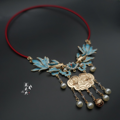 原创中式缠线璎珞古风项圈