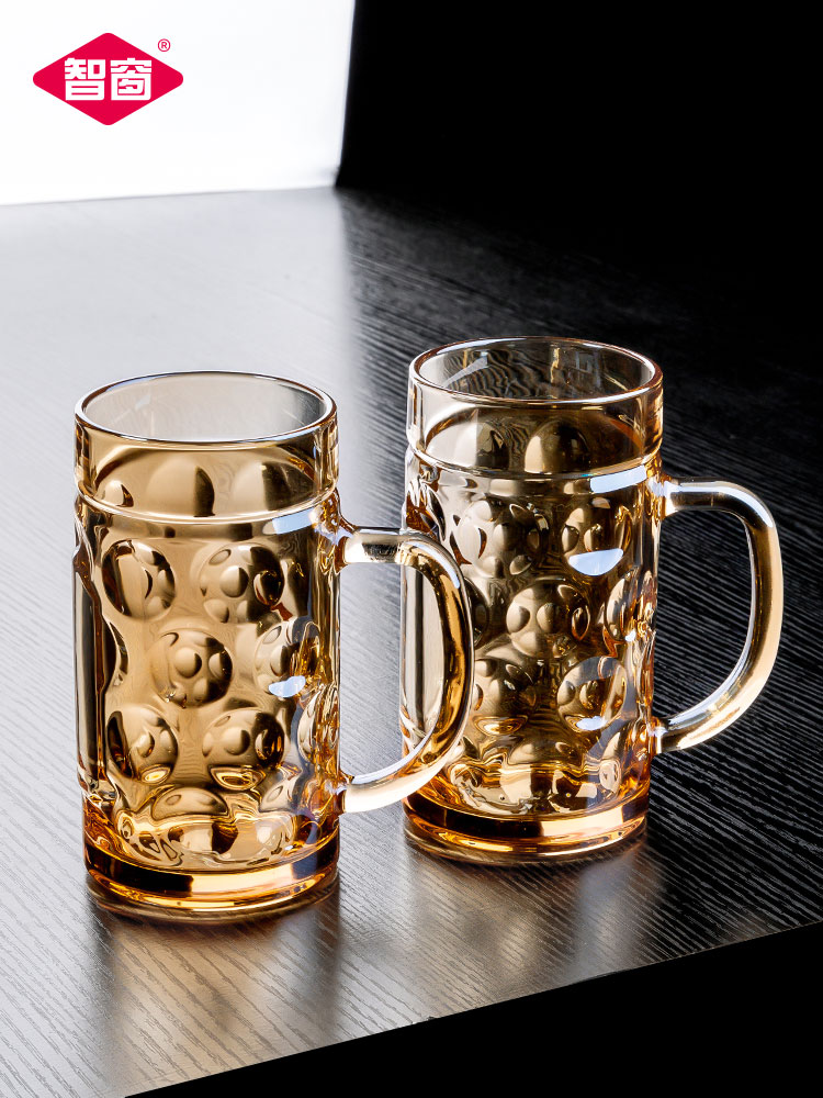 超大容量水晶啤酒杯，高端酒吧创意杯，大容量特生啤酒杯