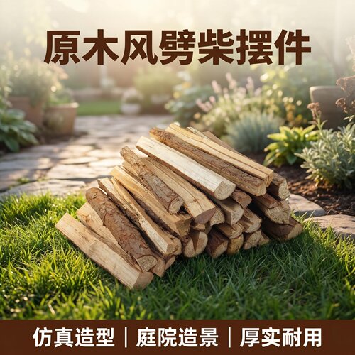 杉树枝劈柴摆件造景堆叠景观摆件