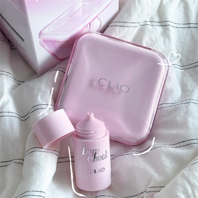 限定礼盒CLIO新品韩国气垫mesh glow带替换芯液体腮红遮瑕服帖