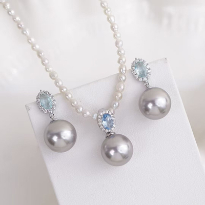 DIY配件空托S925纯银万能两件套