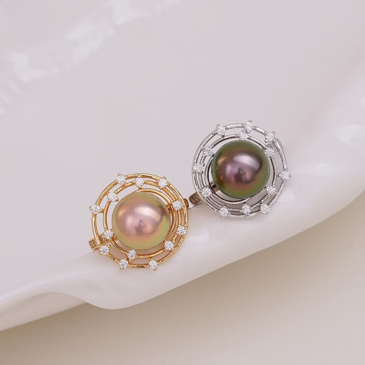 S925纯银戒指配件DIY双圈空托款