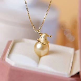 DIY珍珠吊坠配件S925纯银挂坠空托圣诞帽子款小项坠托手工半成品