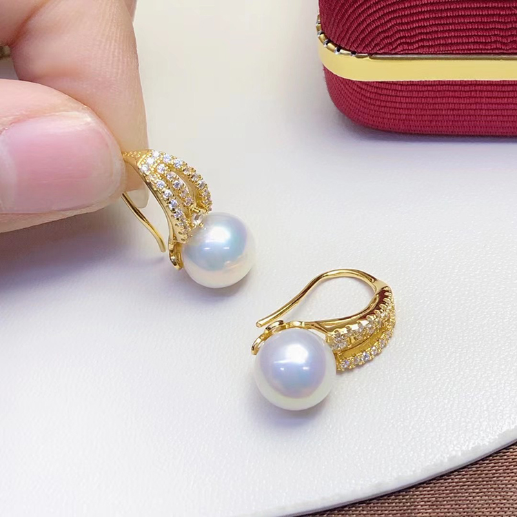 DIY珍珠配件S925银高跟鞋耳环钩