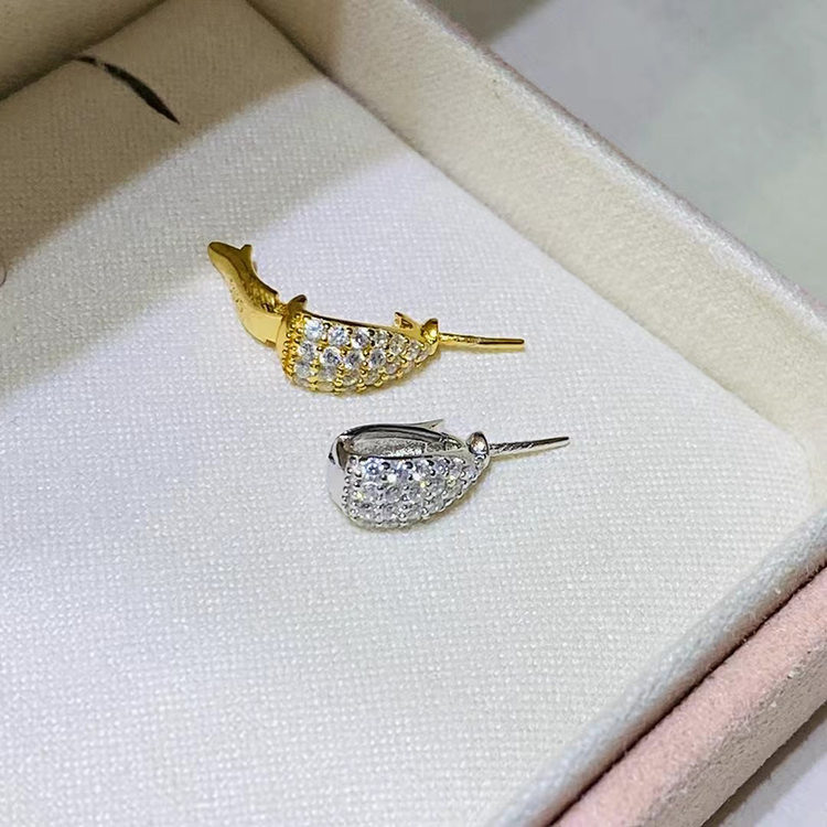 DIY吊坠配件S925纯银水滴形万扣