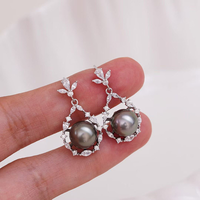 DIY耳钉配件S925纯银遮瑕水滴形