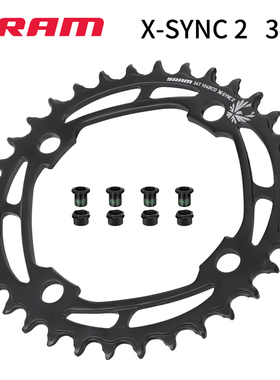SRAM速联正负齿盘片山地自行车曲柄改装104BCD单盘11/12速34T齿盘