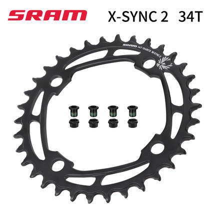 SRAM速联正负齿盘片山地自行车曲柄改装104BCD单盘11/12速34T齿盘