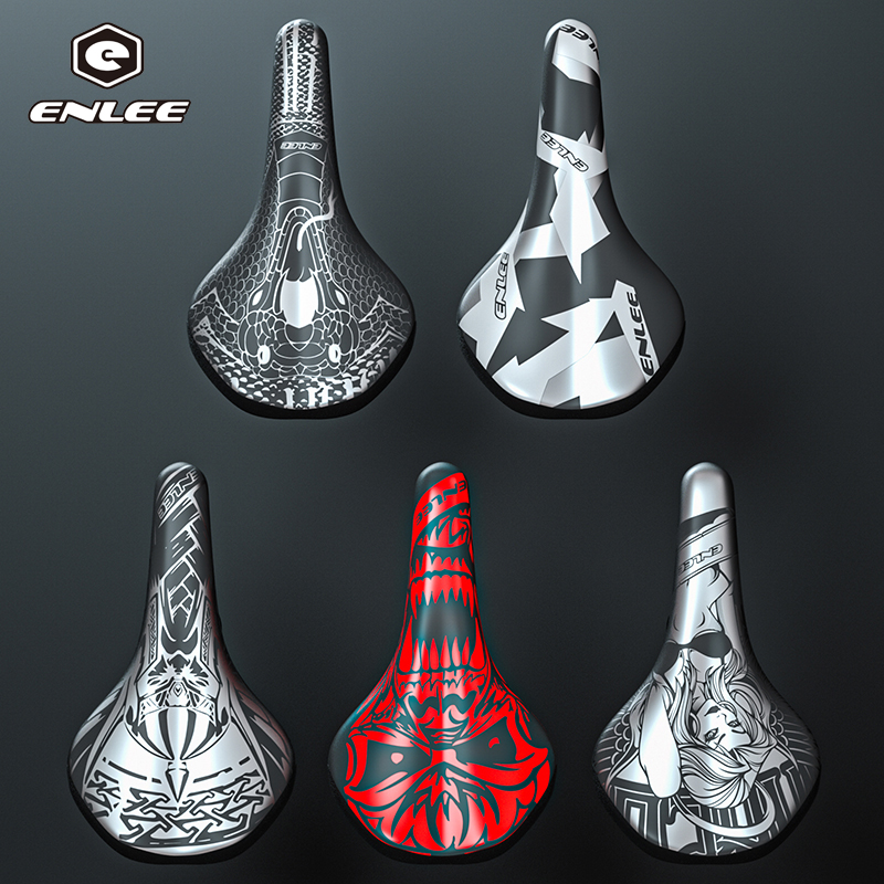 ENLEE自行车个性涂鸦坐垫山地车海绵舒适减震坐包单座骑行装备类