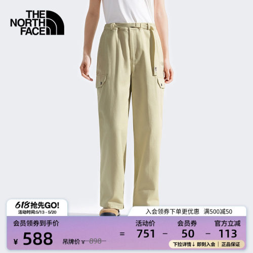 北面女纯棉休闲工装裤