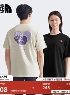 北面情侣款纯棉短袖T恤舒适爱心户外透气新款TheNorthFace|8D7U