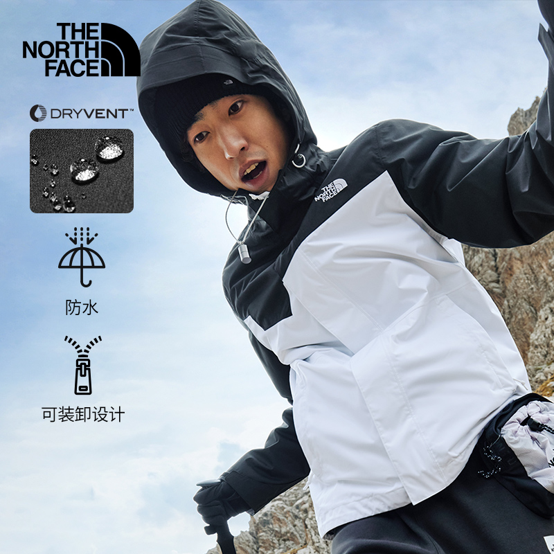 经典款TheNorthFace北面三合一冲锋衣男保暖纤维内胆防水|88RM