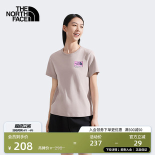 TheNorthFace 8DCD T恤运动户外休闲透气夏新款 北面女纯棉印花短袖