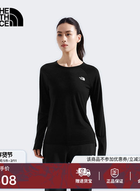 北面女Misty美利奴羊毛长袖T恤运动户外新款TheNorthFace|8DRK