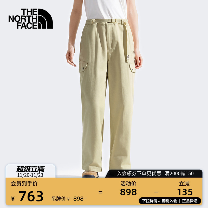 北面女纯棉休闲工装裤