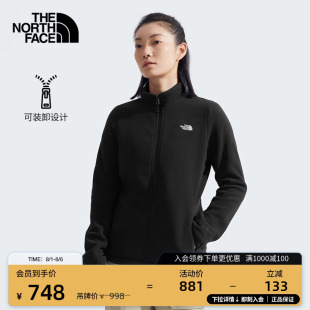 83OL 户外TheNorthFace 北面女POLARTEC抓绒上衣ZIP IN可叠穿冬季