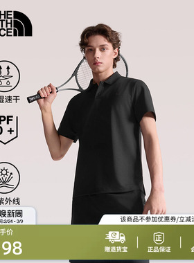 北面速干衣短袖POLO衫男防晒休闲运动户外透气TheNorthFace|7WD2