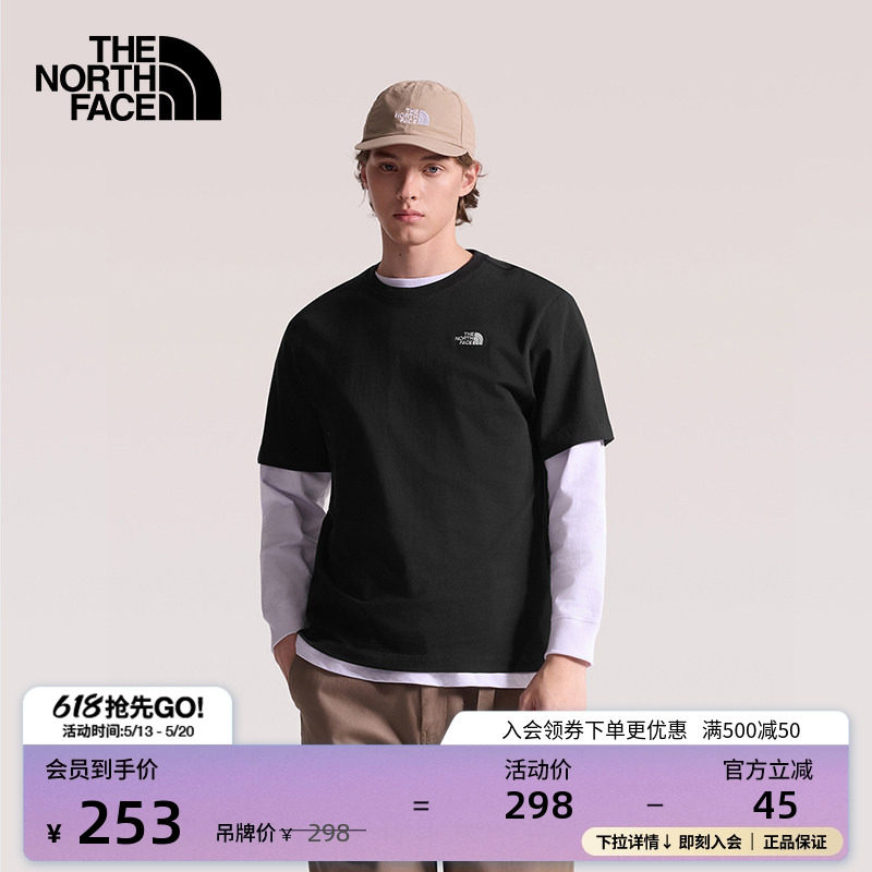 北面短袖T恤男女同款纯棉运动户外休闲透气新款TheNorthFa